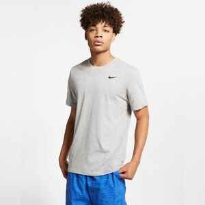 NWT Nike Dri-FITMen's Fitness T-Shirt Grey Mens Small